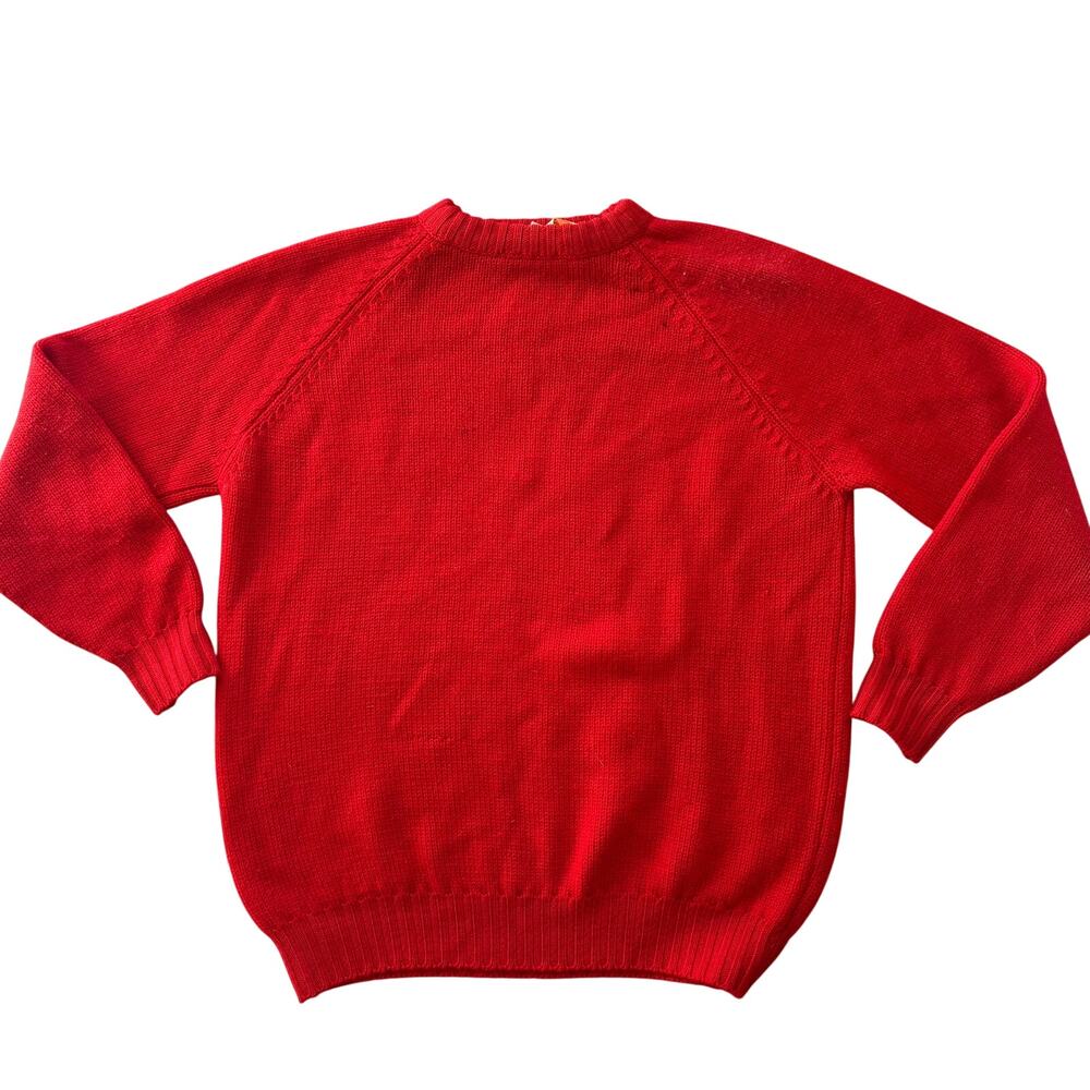 Pendleton 1980s 100% Wool Red Sweater Small